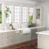 Lordear 36 Inch Farmhouse Sink White Ceramic single Bowl Kitchen Sink Apron Front Fireclay Sink