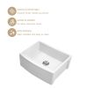 Lordear 36 Inch Farmhouse Sink White Ceramic single Bowl Kitchen Sink Apron Front Fireclay Sink